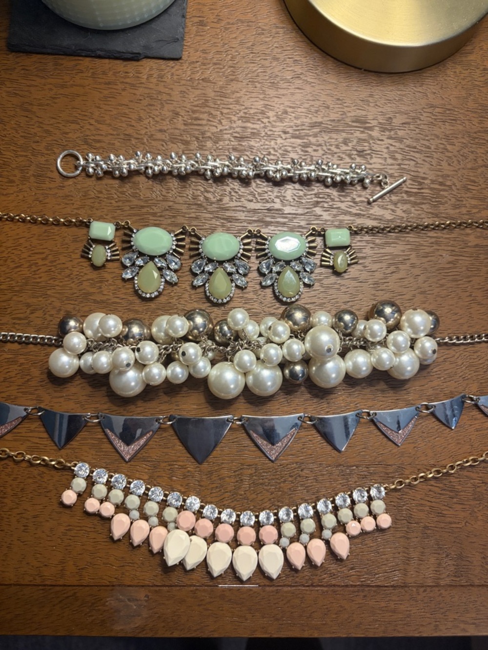 Bundle of Four Statement Necklaces + Bracelet
